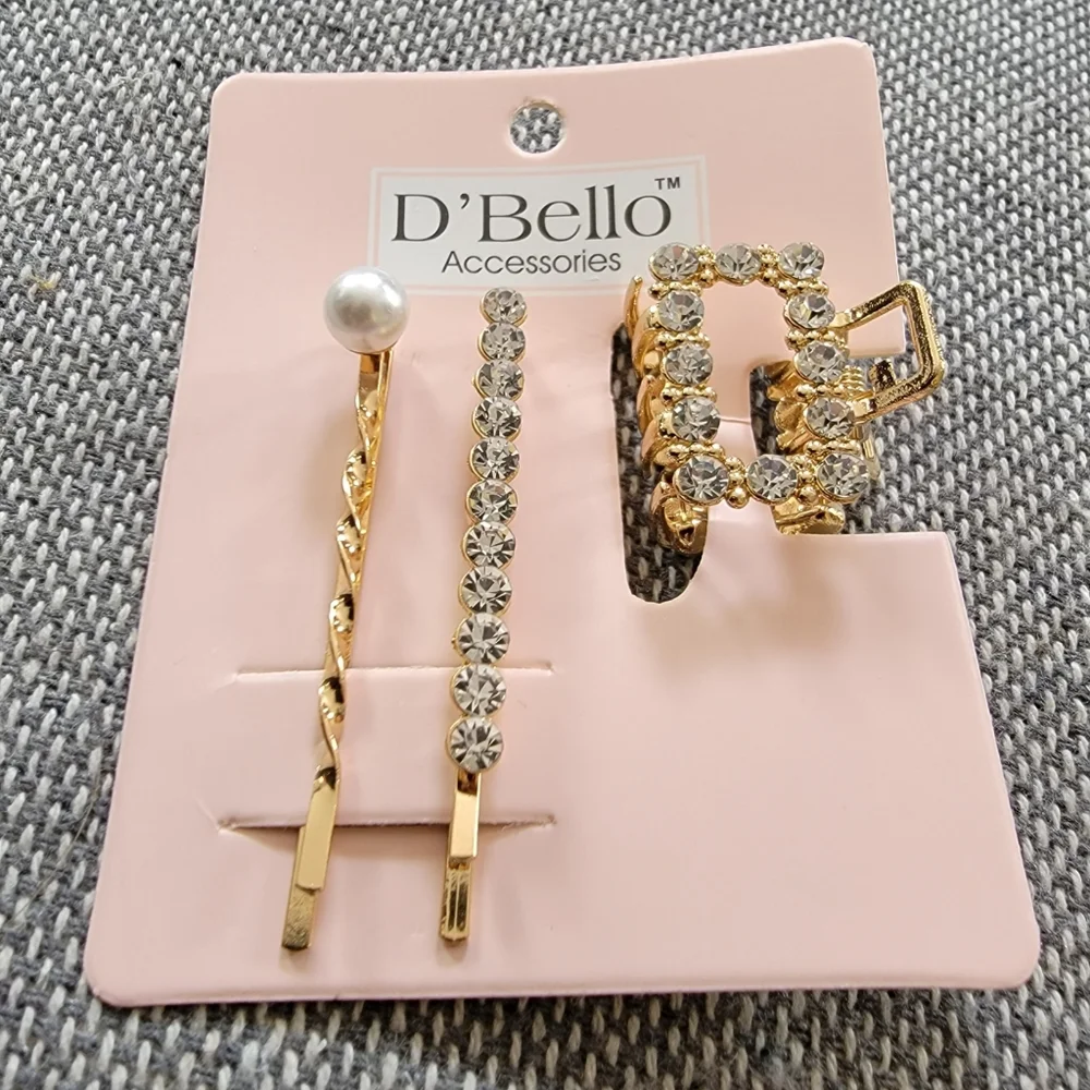 New! D'BELLO gold clip accessory